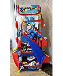 DC Comics Superman Folding Wardrobe With Wheels - Blue