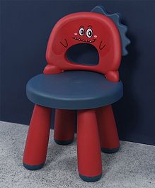 Baby High Quality Study Chair With Face Print Design - Red