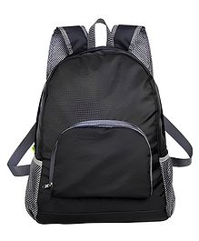 SYGA Outdoor Travel Foldable Backpack Waterproof Backpack With Mini Bag Stay Clean Backpack for Camping Hiking Travelling & Outdoor Activities Black - Height 16.5 Inches