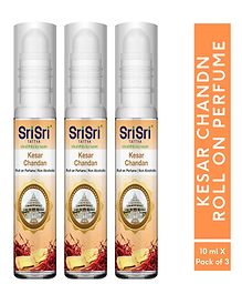 Sri Sri Tattva Roll On Perfume Kesar Chandan 10ml x Pack of 3