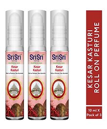 Sri Sri Tattva Roll On Perfume Kesar Kasturi 10ml x Pack of 3