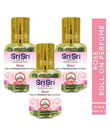 Sri Sri Tattva Aroma Rose - Roll On Perfume -  10ml x Pack of 3