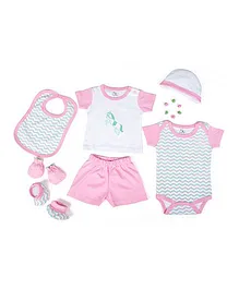 Beebop Apparel Gift Set Pack of 7 - Pink & White
