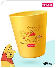 Babyhug Disney Winnie The Pooh Tumbler Cup| Food Grade Material| Lightweight & Sturdy| Dishwasher Safe| For Hot & Cold Beverages| BPA Free Yellow - 180 ml