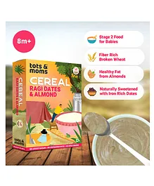 Tots & Moms Foods Instant Ragi Dates & Almonds - 200 gms 