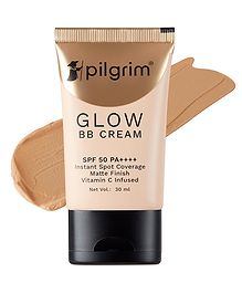 Pilgrim BB Cream SPF 50 PA++++ With Niacinamide Light Make-up Glow Honey Glow- 30g