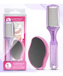 Majestique Glass Foot Scrubber and Foot Scraper, Comfortable Foot Care Tools - 2Pcs/Multicolors