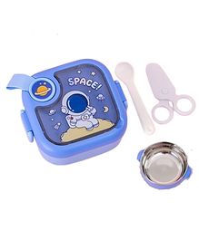 Sanjary Stainless Steel Lunch Box With Spoon & Scissor -750 ml - Color & Design May Vary