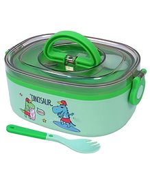 Sanjary Dino Bites Stainless Steel  Lunch Box - 800 ml -Color & Design May Vary