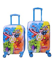 Avengers Luggage Bag Kids Travel Luggage Bags For Kids Travel Suitcase Trolley Bag With Wheels  Pack of 2 - 18 Inches And 20 Inches Bag - Multicolor