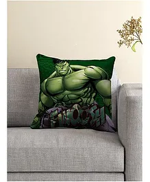 Marvel Hulk Printed Cushion Cover - Dark Green