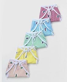 Tinycare Cloth Baby Nappy Medium Multicolor - Pack of 5