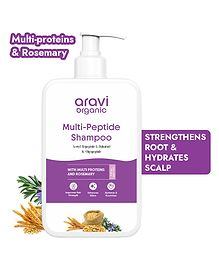 Aravi Organic Multi Peptide Hairfall Shampoo - Acetyl Tripeptide 3, Oligopeptide & Rosemary - 200 ml