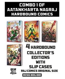 Raj Comics Bundle 1 of Aatankharta Nagraj World Terrorism Series Volume-1-4 - Hindi