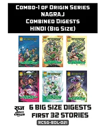 Raj Comics Combo-1 of Nagraj Origin Series in Hindi (Big Size) Combined Digests - Hindi