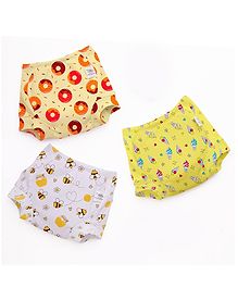 SuperBottoms Padded Underwear for 2-3Y Babies | Potty Training Pants for Mess-Free Diaper-Free Time | Sweet Tooth | Pack of 3