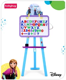 Babyhug Disney Frozen 8-in-1 Easel Board - Multicolor | Magnetic Whiteboard & Chalkboard with Alpha & Numric | Hight Adjustable | Enhances Learning & Creativity | Multicolor |BIS Certified