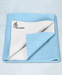 R for Rabbit Dry Nap Waterproof Quick Dry Reusable Solid Colour Dry Sheet - Blue