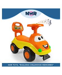 NHR Ride on & Car for Kids with Music & Horn Steering, Push Car -Orange