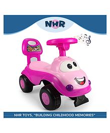 NHR Ride on & Car for Kids with Music & Horn Steering, Push Car -Pink