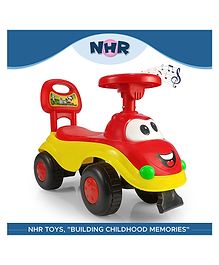 NHR Ride on & Car for Kids with Music & Horn Steering, Push Car -Red