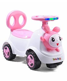 Baby Panda Deluxe Ride-On with LED Lights & Music and Under Seat Storage - Pink