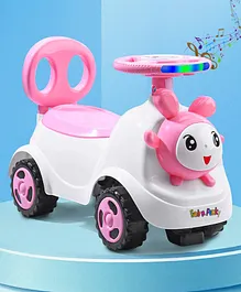 Baby Panda Deluxe Ride-On with LED Lights
                        & Music and Under Seat Storage - Pink
