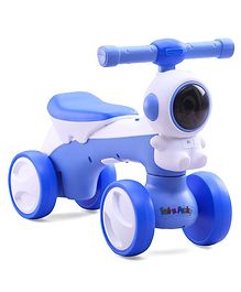 Astronaut Shape Manual Push Ride on with LED Lights & Music - Blue