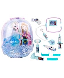 Toysire Frozen Doctor Toy Play Sets with Trolley Case with Real Wheels 8 Pcs Doctor Toy Set for Girls Boys Birthday Gift