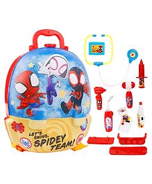 Toysire Spidy Doctor Toy Play Sets with Trolley Case with Real Wheels 8Pcs Doctor Toy Set for Girls Boys Birthday Gift