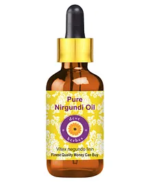Deve Herbes Pure Nirgundi Oil Vitex negundo linn with Glass Dropper - Therapeutic Grade - 15 ml