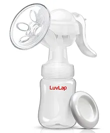 LuvLap Comfy Manual Breast Pump with
                              3-Level Suction Adjustment, Silicone
                              Massage Cushion for Comfort, Ergonomic
                              Handle for Easy Use, BPA Free Materials
                              for Safety