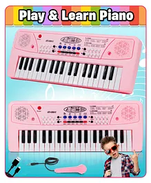 37 Key Piano Keyboard Toy with Power
                        Option, Recording and Mic, Electronic Piano
                        Keyboard Multi-Function Portable Piano Keyboard
                        - Pink (Design May Vary)