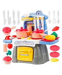 Fiddlerz Kitchen Play Set Pretend Cooking Playset Accessories With Pretend Play Food Toys With Baby & Toddler - Multicolour