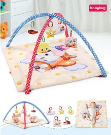 Babyhug Play Gym with Hanging Soft
                        Toys|Elephant on Plane Theme Soft Activity Play
                        Mat|Portable & Easy to Carry with Detachable
                        Toys|2+ Months|Motor Skill Development |Ideal
                        for gifting|BIS