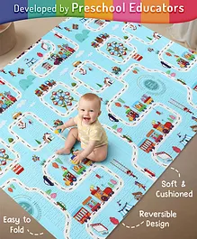 Intelliskills Extra Large Reversible Animal
                        Party Learning & Crawling Foldable Play Mat
                        | Waterproof & Anti-Skid | 6.5 x 4.5 ft, 0.6
                        cm Thick | Multicoloured | Educational &
                        Safe Play Mat with Double Sided Print for Babies
                        & Toddlers | Ideal for Gift