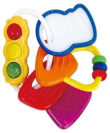 Ole Baby Silicone Teether Rattle Toy With Light (Colour May Vary)