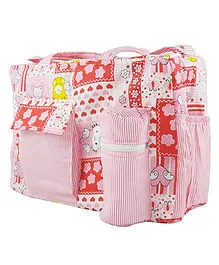 Ole Baby Multi Utility Diaper Bag Heart Print - Pink
