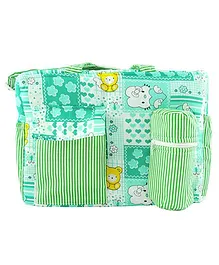 Ole Baby Multi Utility Diaper Bag Heart Print - Green