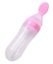 Ole Baby Squeeze Style Bottle Feeder With Dispensing Spoon Pink - 90 ml
