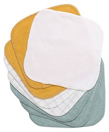 Mi Arcus Cuddle Care Solid & Printed Terry Wash Cloth Pack of 8 Multicolor