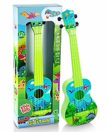 Sunny Dino Print Musical Guitar with 4 Strings - Green(Color May Vary)