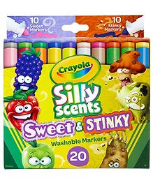 Crayola Silly Scents Sweet & Stinky Washable Markers - 20 Pieces