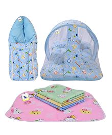 Babytoons Baby Sleeping Products New Born Bedding Set (0-6 Months) Blue