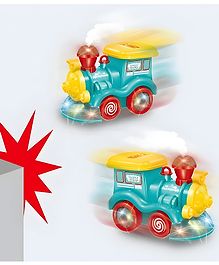 NEGOCIO Colorful and Fun Water Adventure for Kids  Cartoon Electric Train Spray Flashing Light Music Plastic Car Children- PACK OF 1 - COLOR MAY AVRY