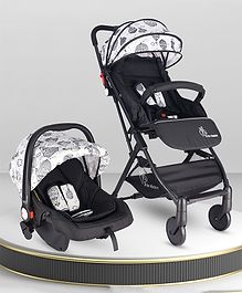 R for Rabbit Pocket Lite Travel System Baby Stroller & Pram & Infant Car Seat with Compact Fold - Black