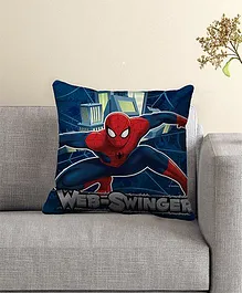 Marvel Spider Man Printed Filled Cushion With Cover - Dark Blue