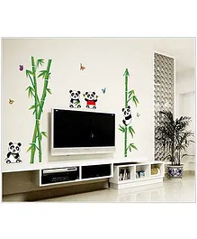 Oren Empower Panda & Bamboo Wall Sticker - Multi Colour