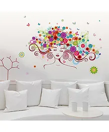Oren Empower Lady Art Work Wall Decals - Multicolour