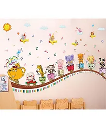 Oren Empower Cartoon Train Wall Decals - Multicolour